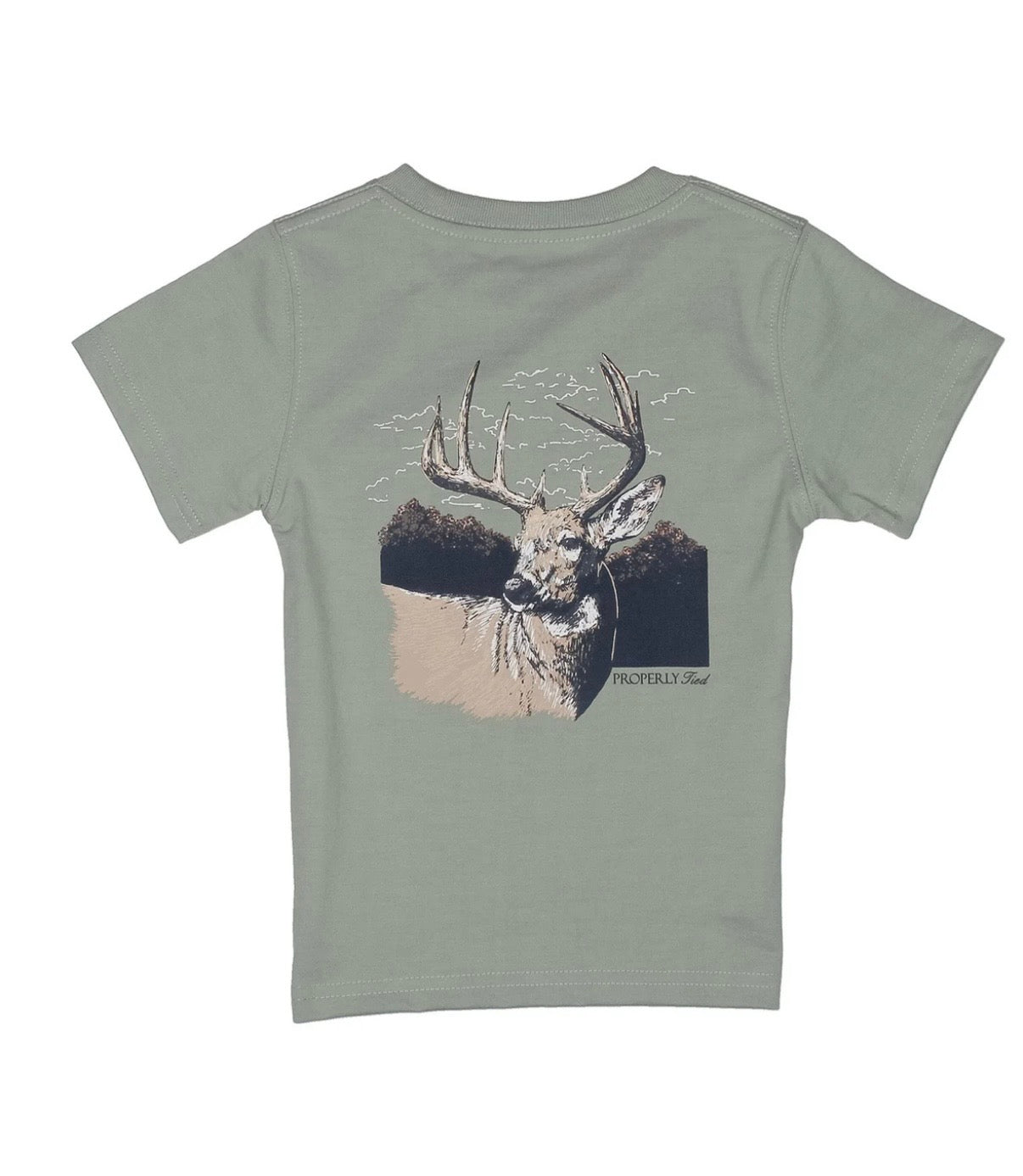 Properly Tied Buck T-shirt in Sage