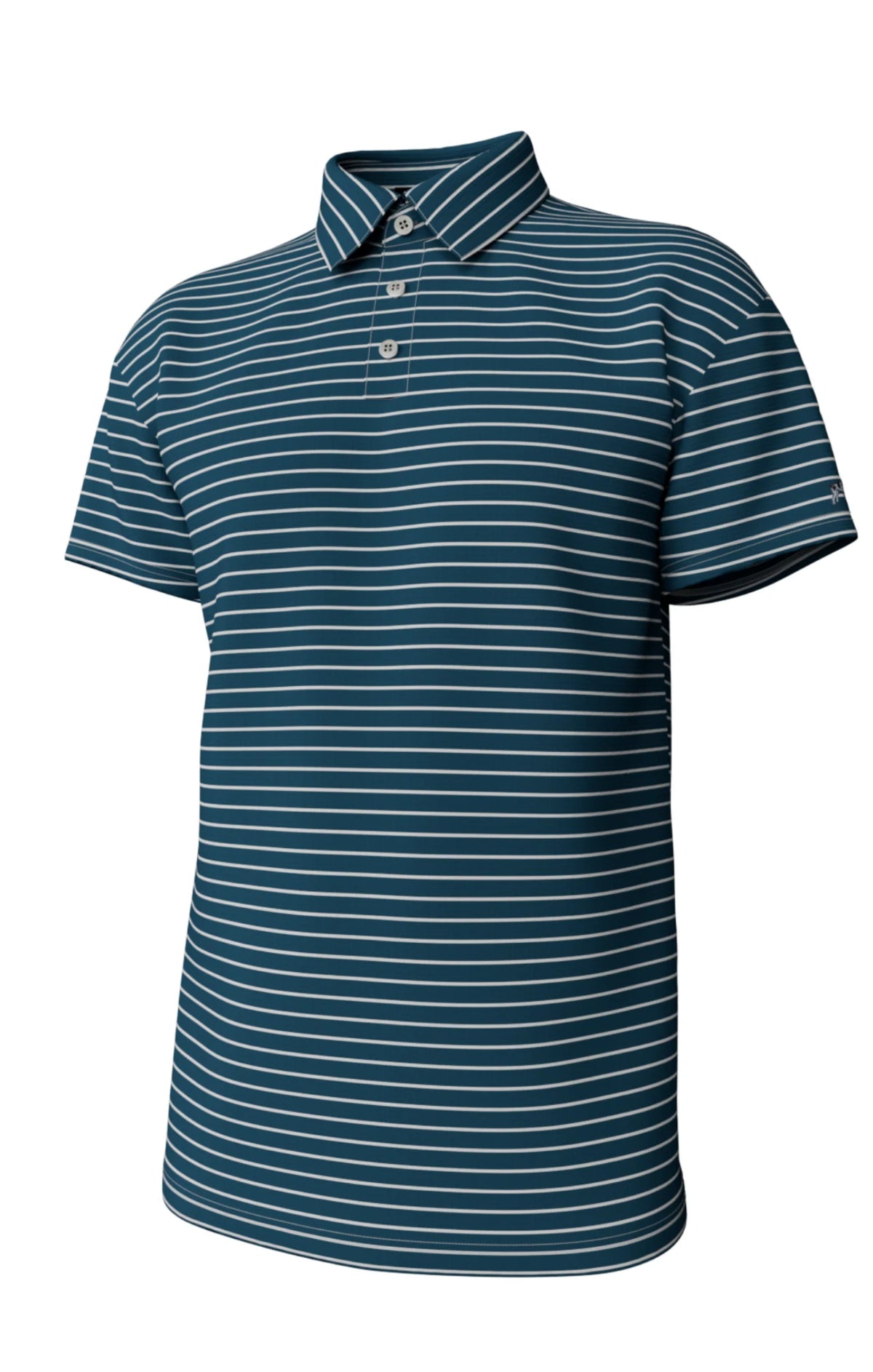 Southern Point Horizon Stripe Polo Mallard Blue/White