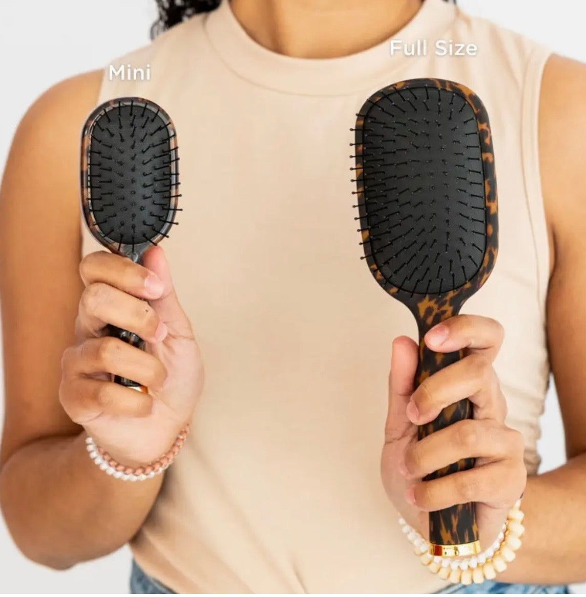 Teletie Mini Detangler Brush for Medium Hair Tortoise