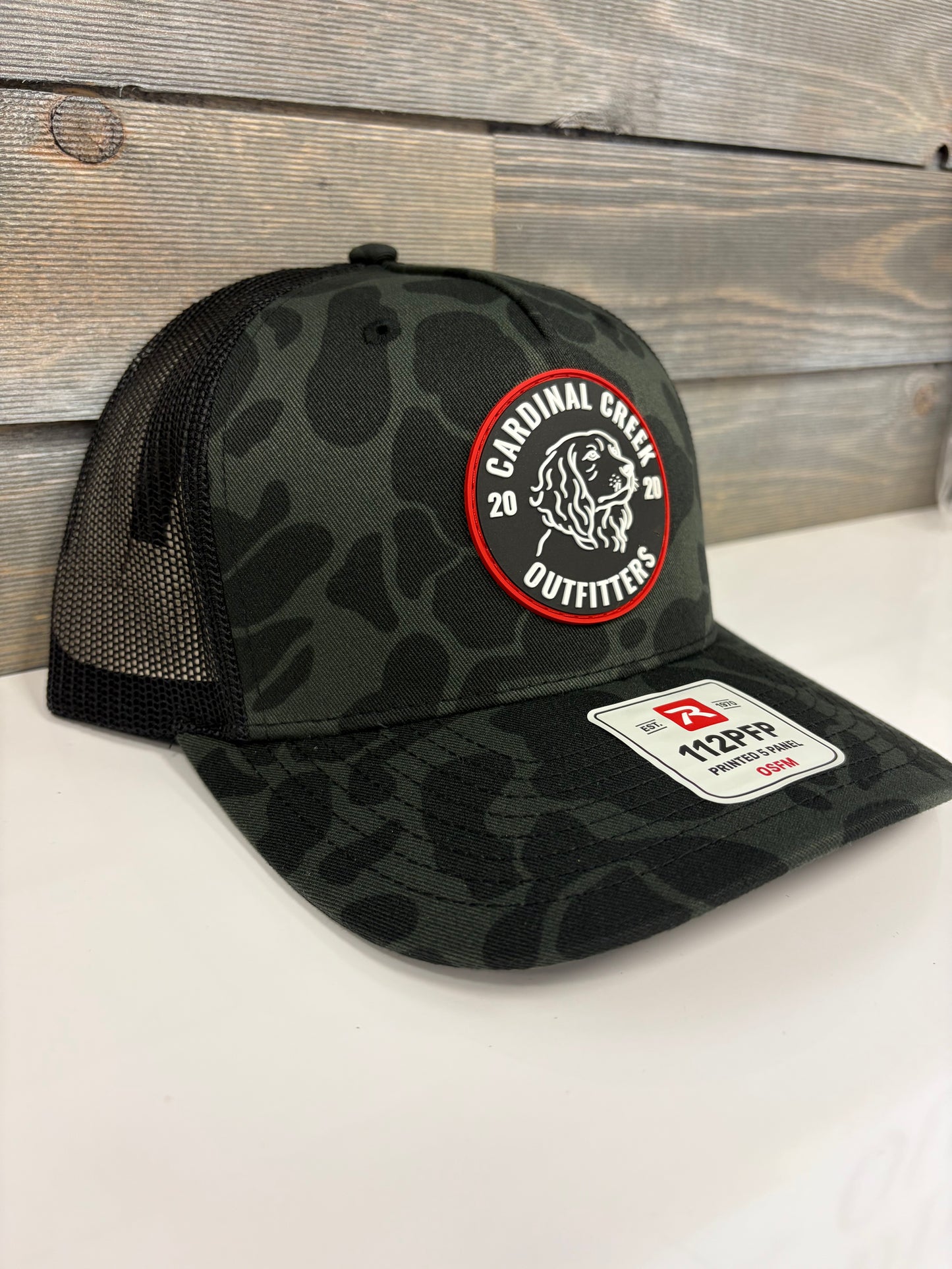 Cardinal Creek Logo Black Camo Hat