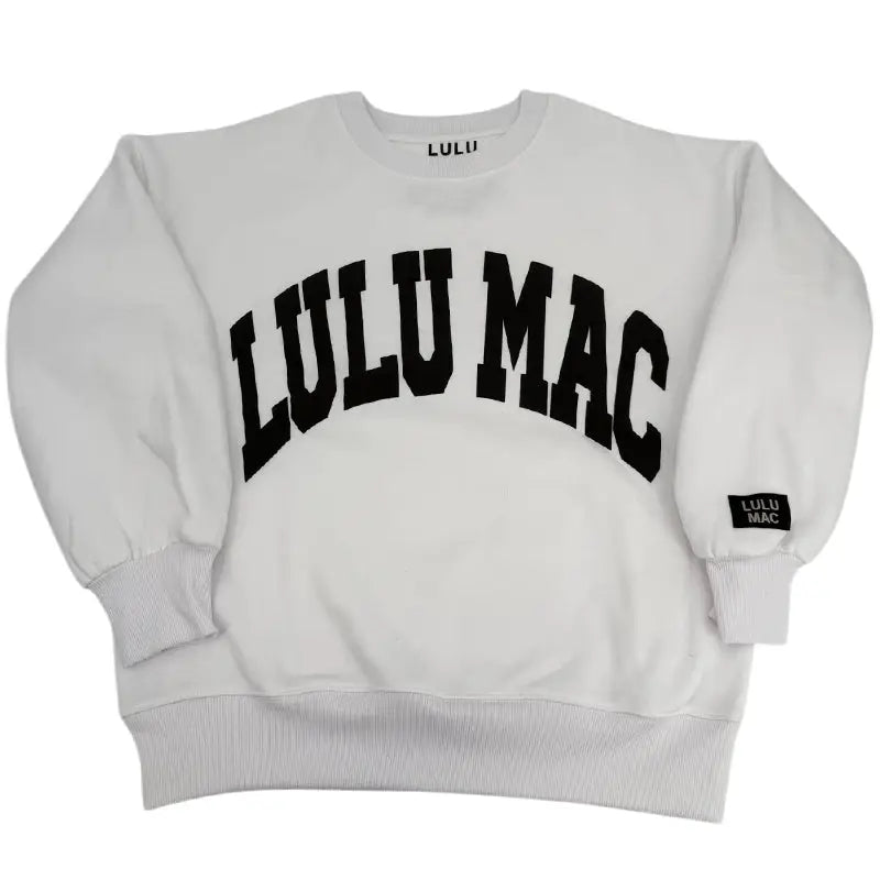 Lulu Mac White w/Black Puff Sweatshirt