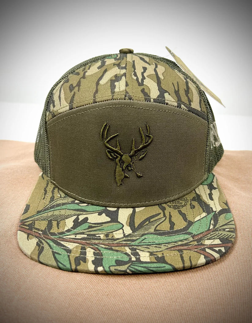 American Flyway Waterfowl Buck Logo Mossy Oak Greenleaf & Olive Hat