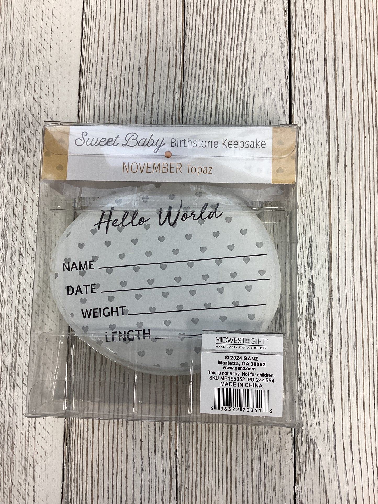 GANZ Birthstone Baby Stone November