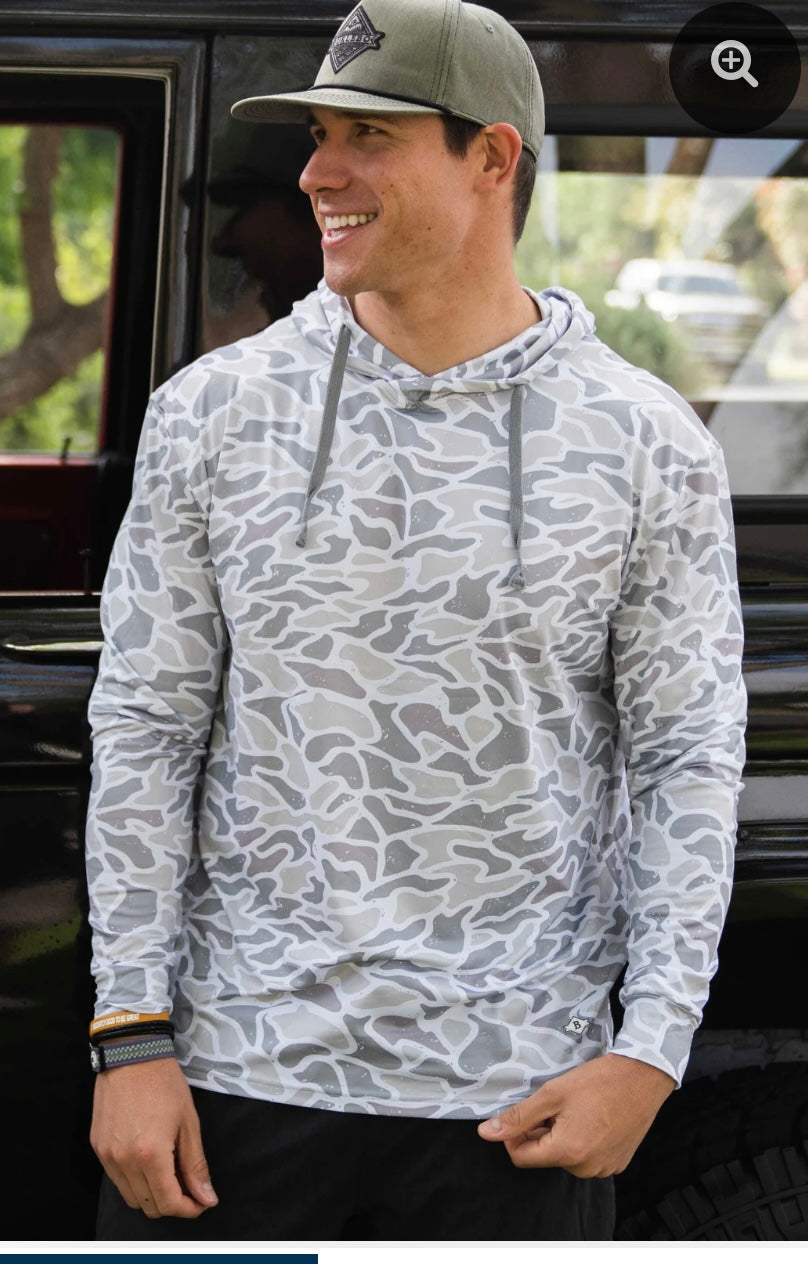 Burlebo Performance White Camo Hoodie