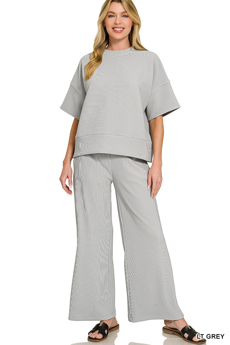 Lt. Grey 2pc Pants Set
