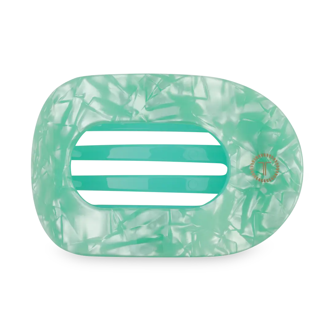 Teletie Flat Round Hair Clip Medium Spring Splash