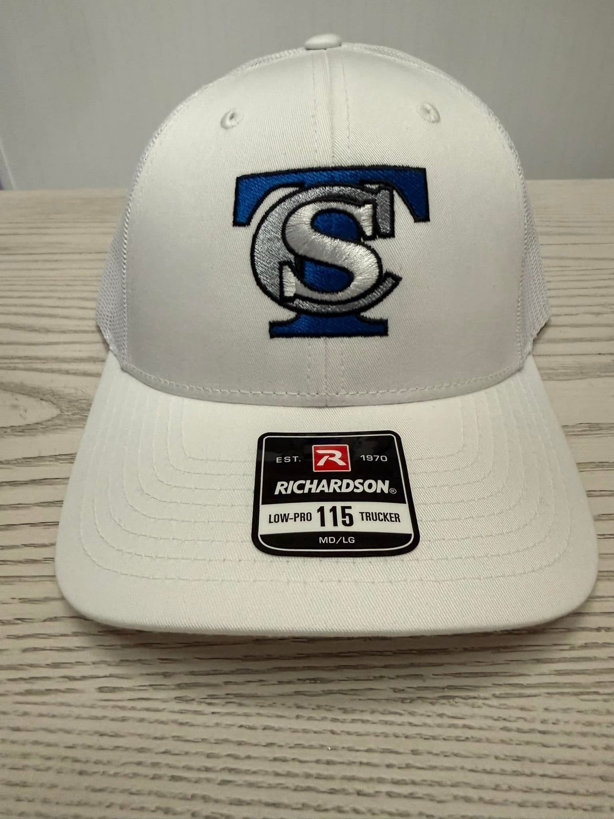Trinity White 115 Trucker Hat with Logo