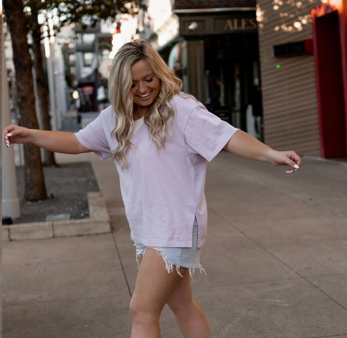 Lilac Boyfriend Shirt by Jadelynn Brooke
