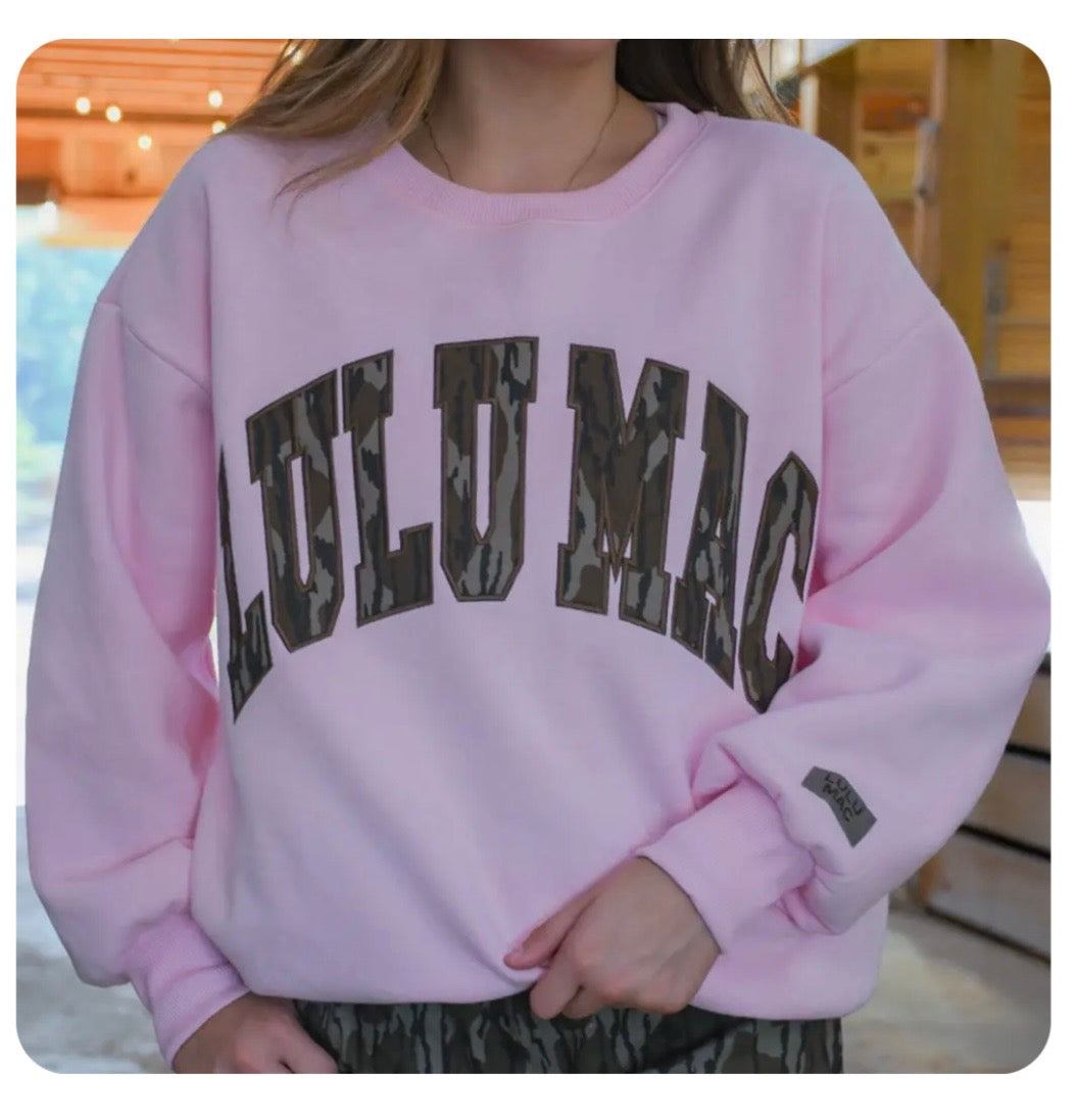 Lulu Mac Lt Pink w/Bottomland Sweatshirt