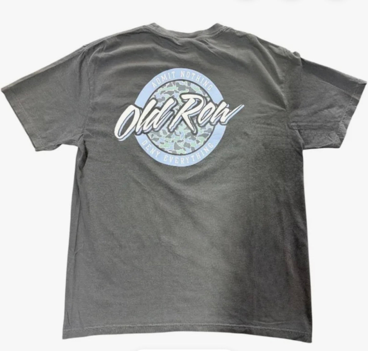 Old Row Camo Circle Logo Pocket Tee Grey