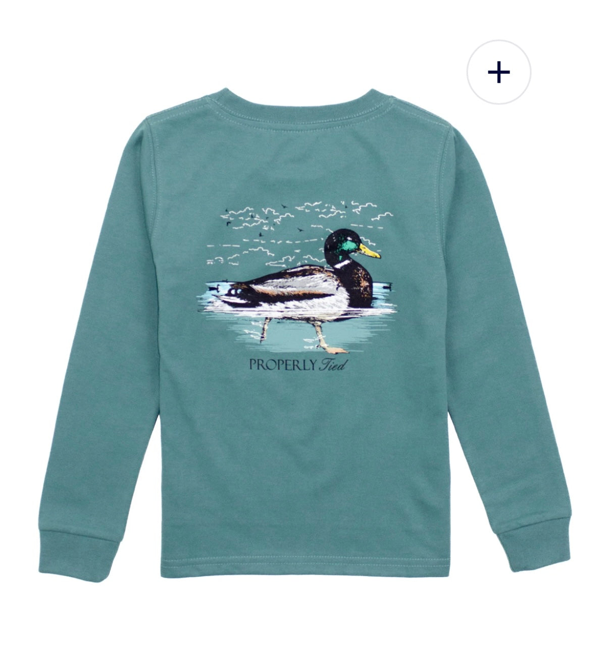 Properly Tied Swimming Mallard LS Tee
