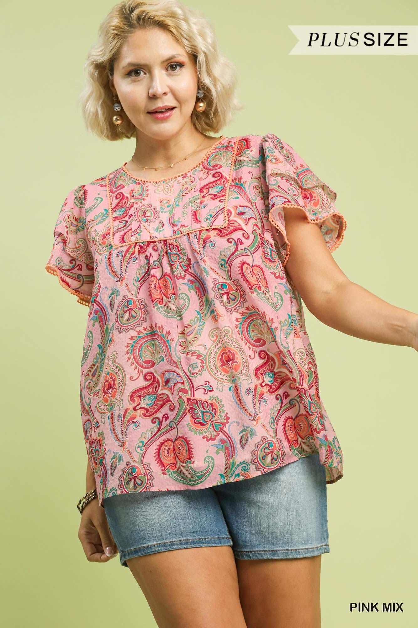 Paisley in Pink by Umgee Plus Size