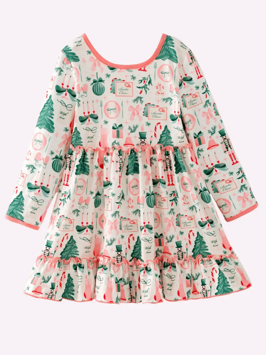 Pink Nutcracker Christmas Twirl Dress