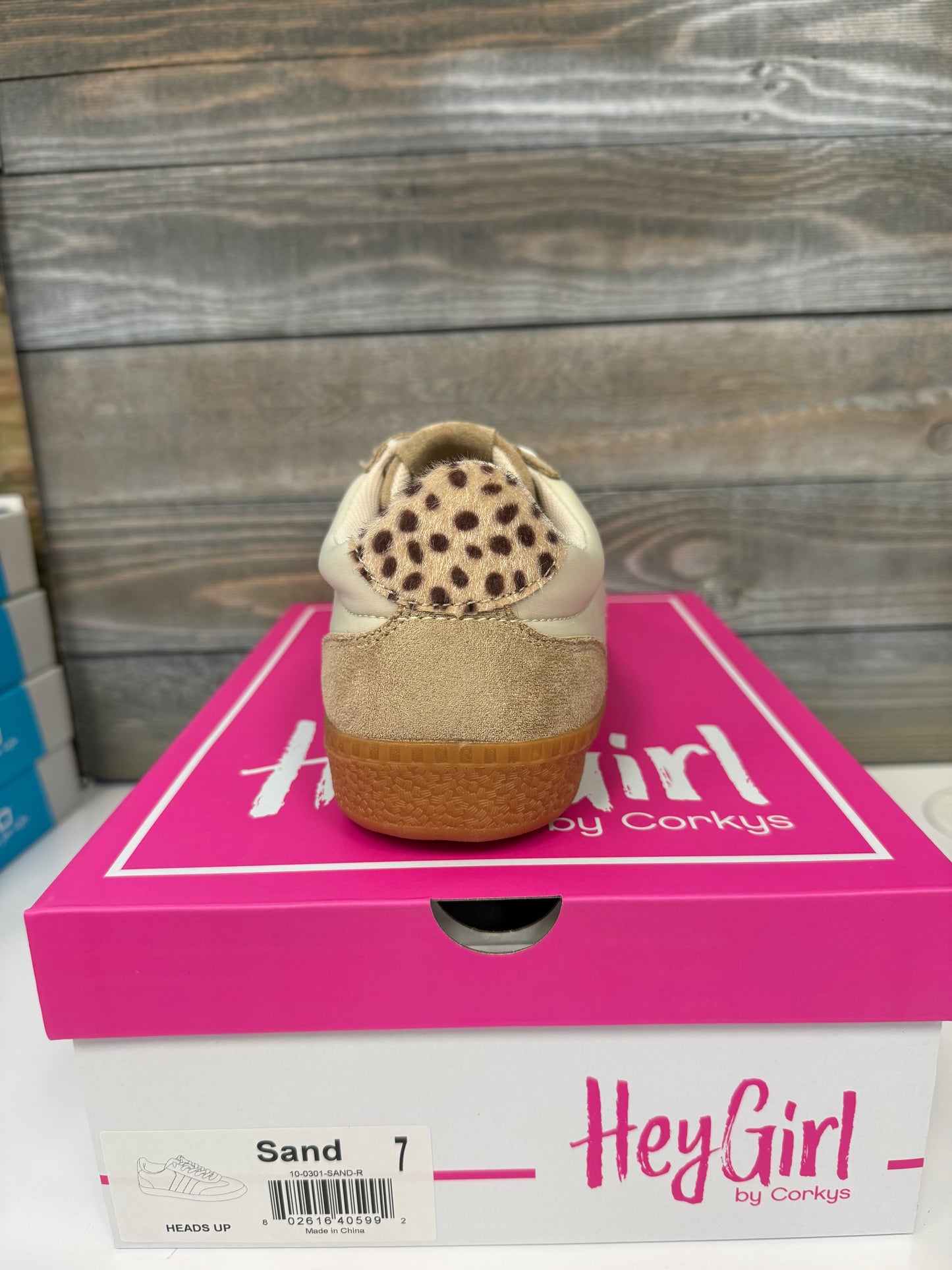 Corky’s Hey Girl Heads Up in Sand Sneakers