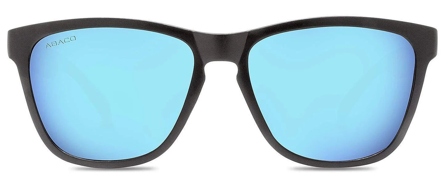 Abaca Sunglasses Kai Matte Black/Caribbean Blue Mirror