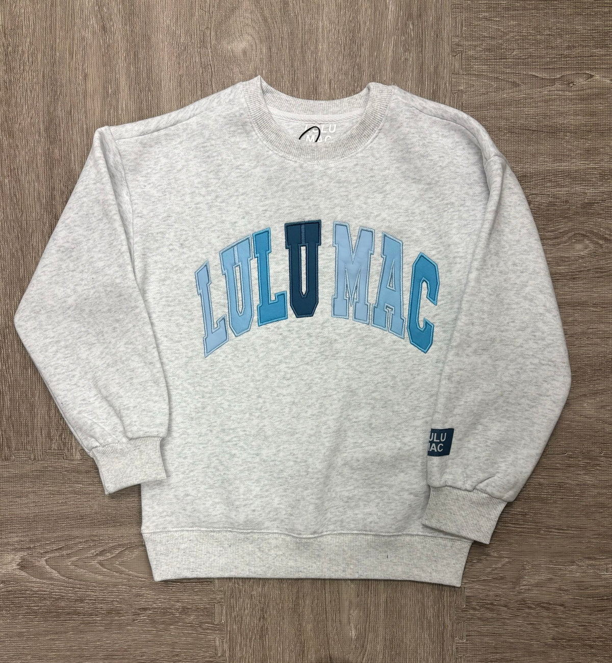 Lulu Mac Youth Sweatshirt w/Blue Multi-Stitch