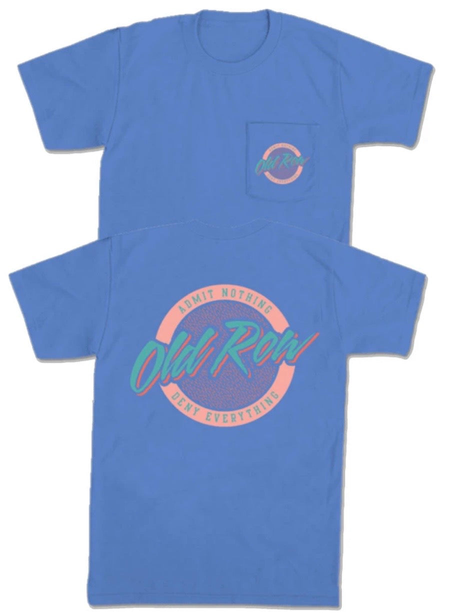Old Row Circle Logo Pocket Tee Mystic Blue