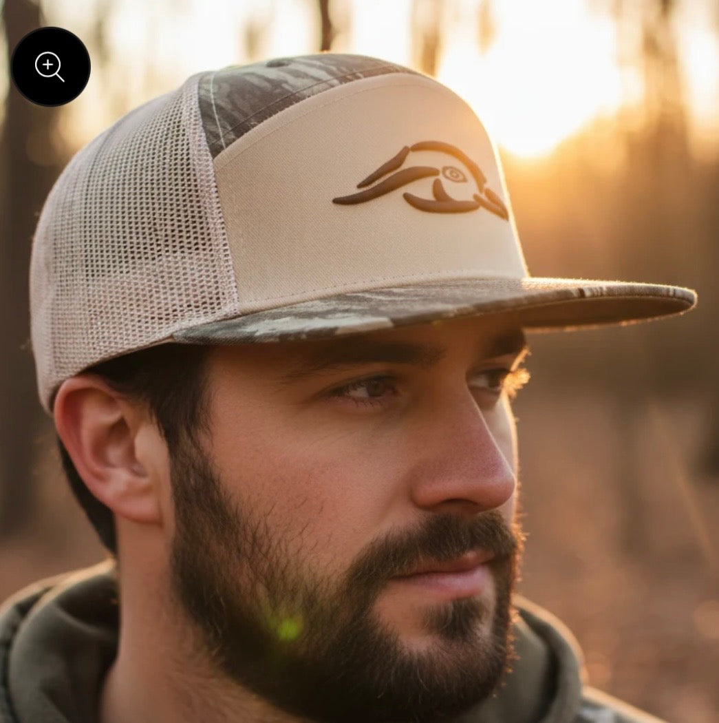 American Flyway Waterfowl Realtree Legacy Camo 7 Panel Duck Logo Hat