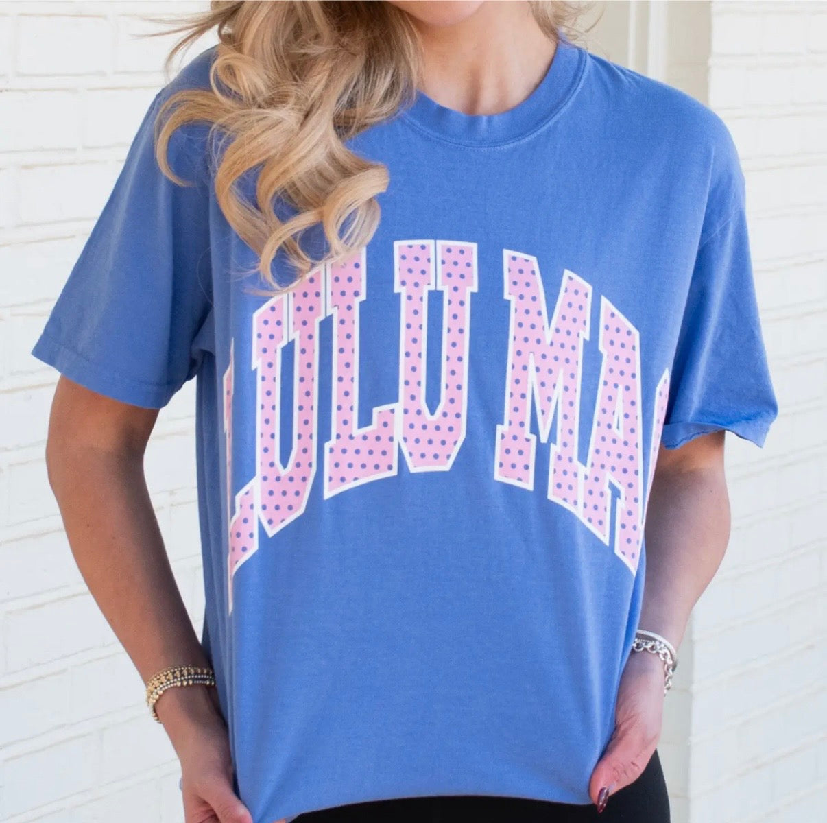 Lulu Mac Polka Dot Blue Tee