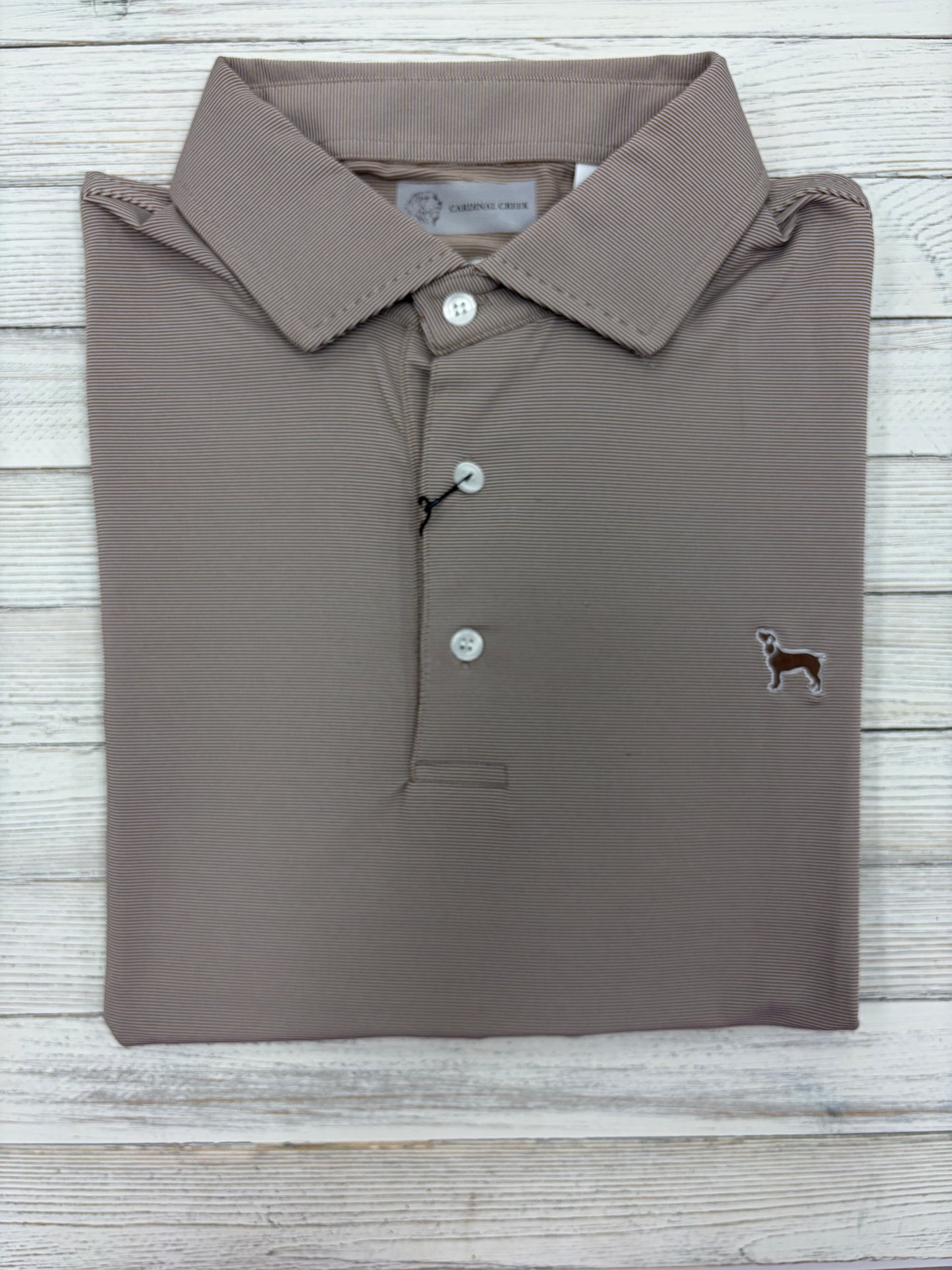 Cardinal Creek Khaki/White Polo Men