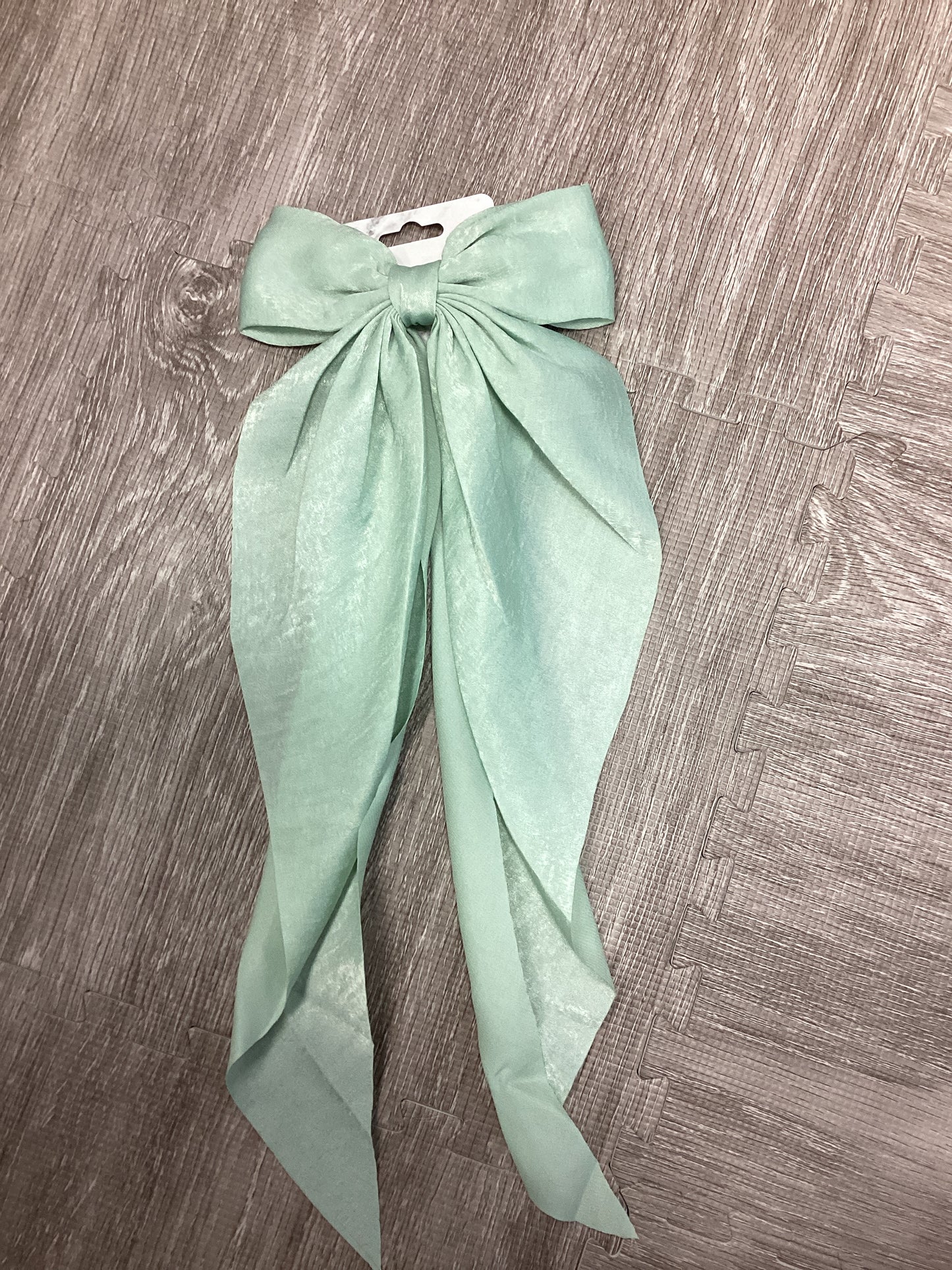 Mint Green Jumbo Bow Clip