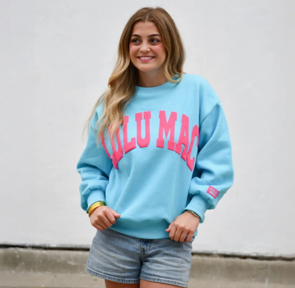 Lulu Mac Blue/Hot Pink Puff Sweatshirt