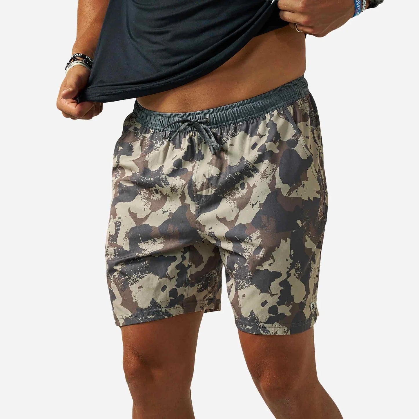 Burlebo Athletic Splatter Camo Shorts 7" Inseam