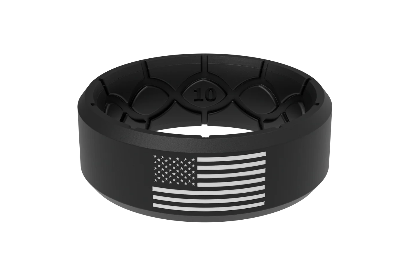 Groove Edge Hero America Black w/White Flag Ring