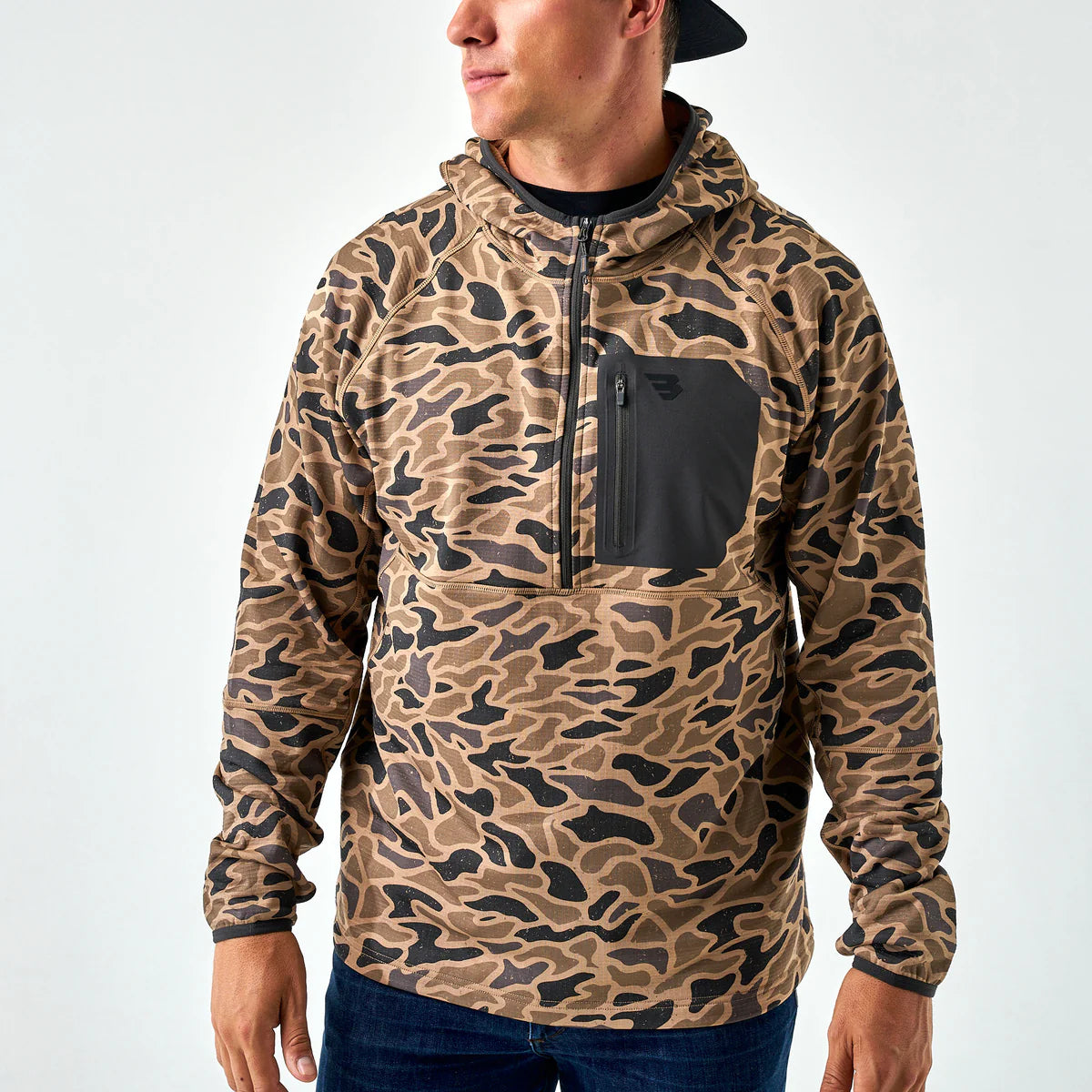 Burlebo Blaze Tech Quarter Zip Gauge Camo