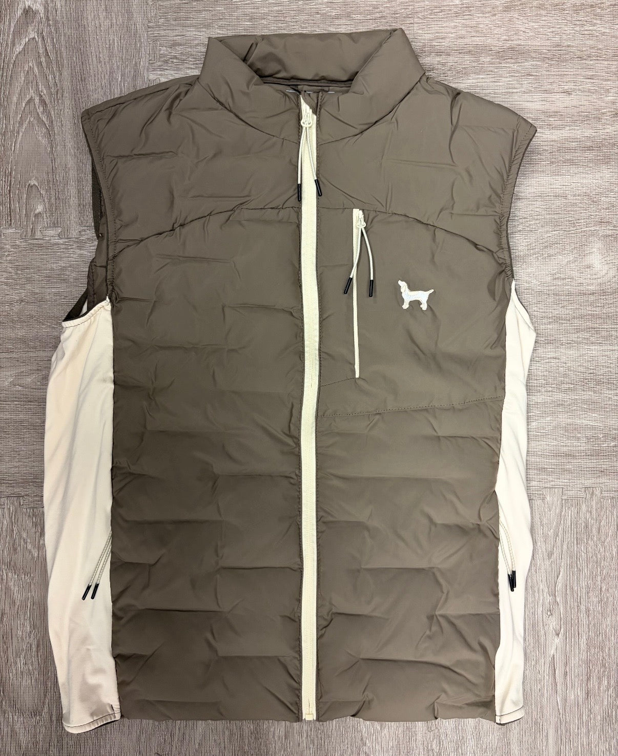 Cardinal Creek Logo Taupe Puffer Vest