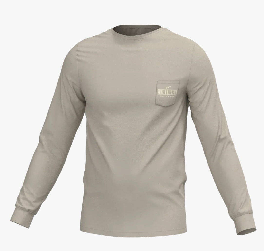 Southern Point Vintage LS Tee in Sandstone