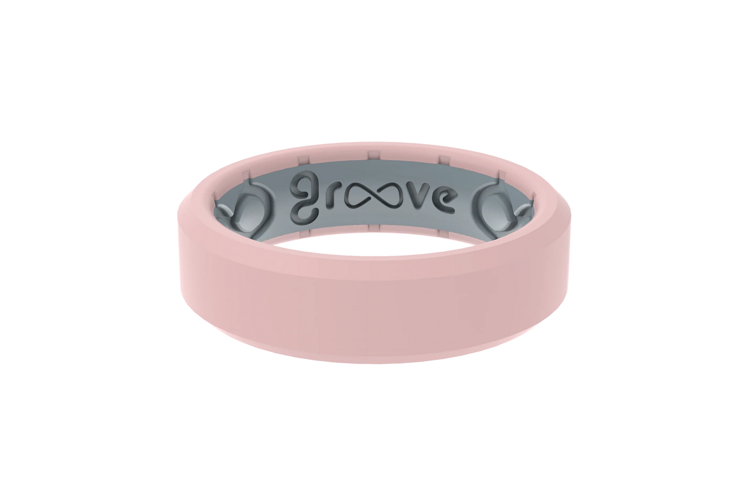 Groove Life Edge Thin Rose Quartz Ring