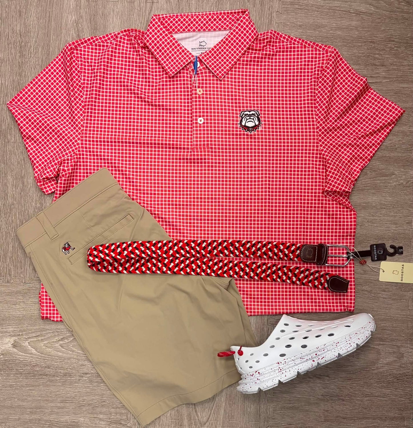 Southern Tide UGA 8" Brrdie Short Sandstone Khaki