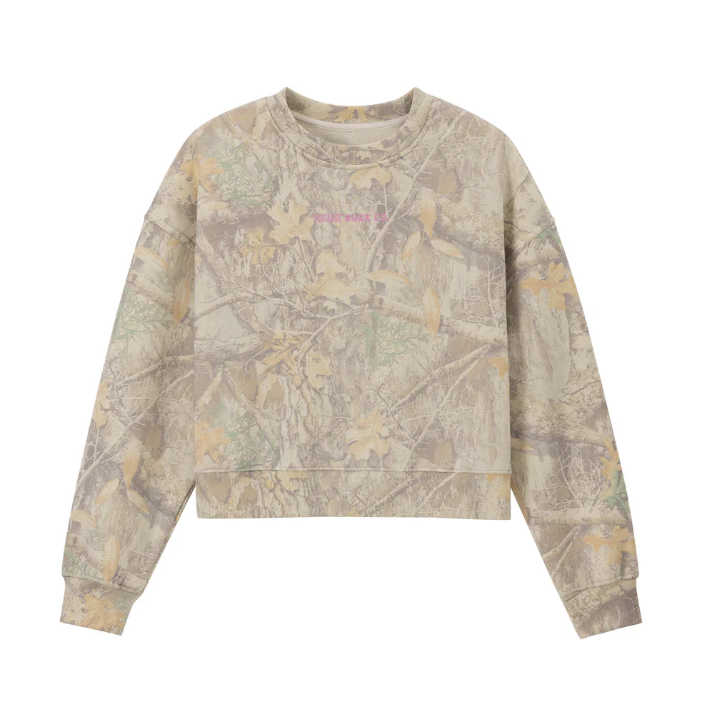 Duck Buck Co Washed Camo Crewneck
