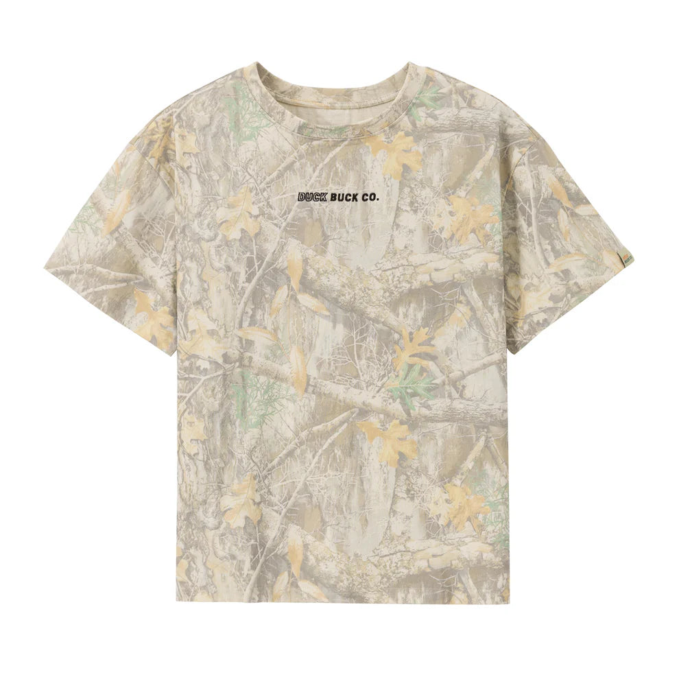 Duck Buck Co Oversized Washed Camo T-shirt Women