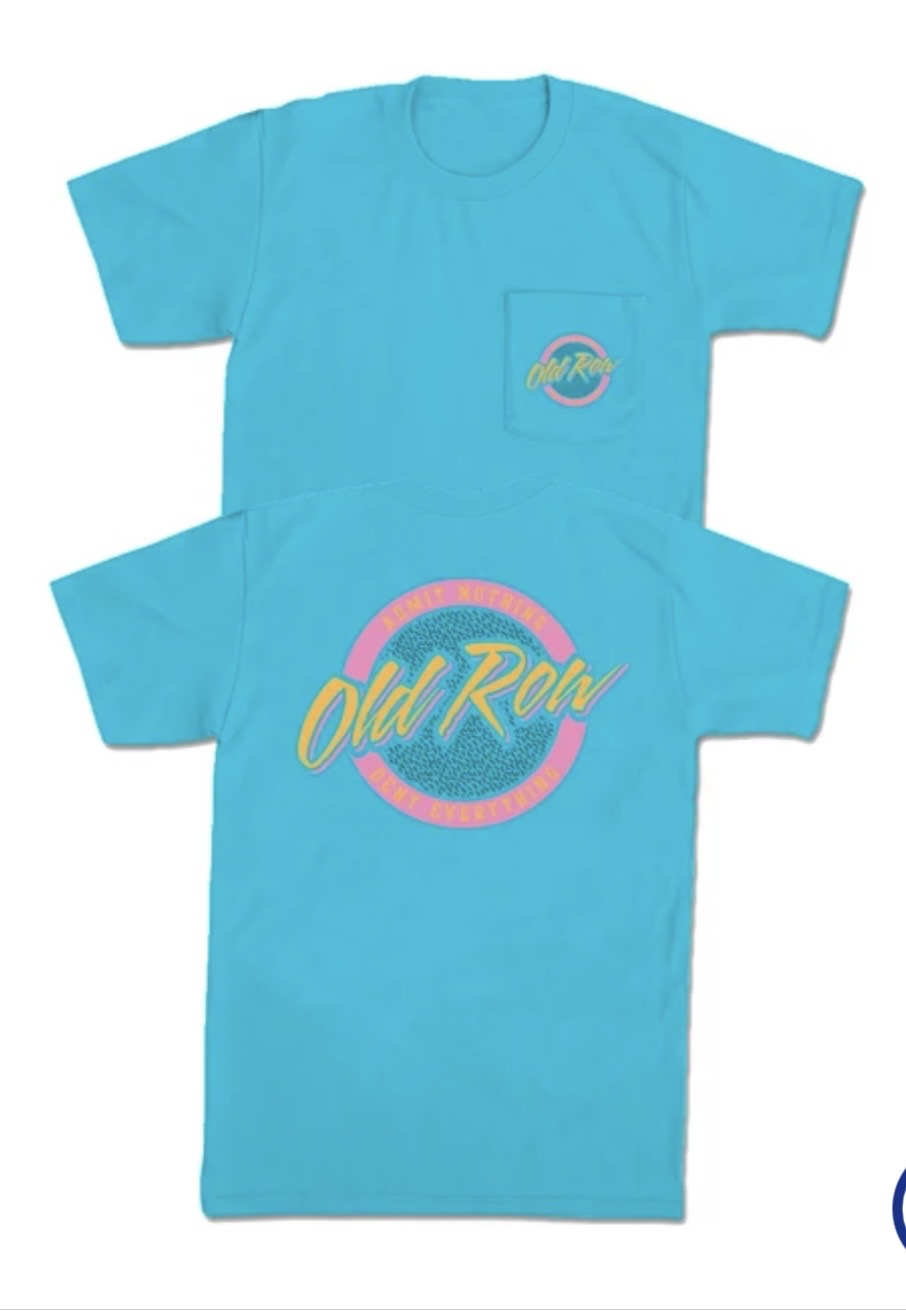 Old Row Circle Logo Pocket Tee Lagoon