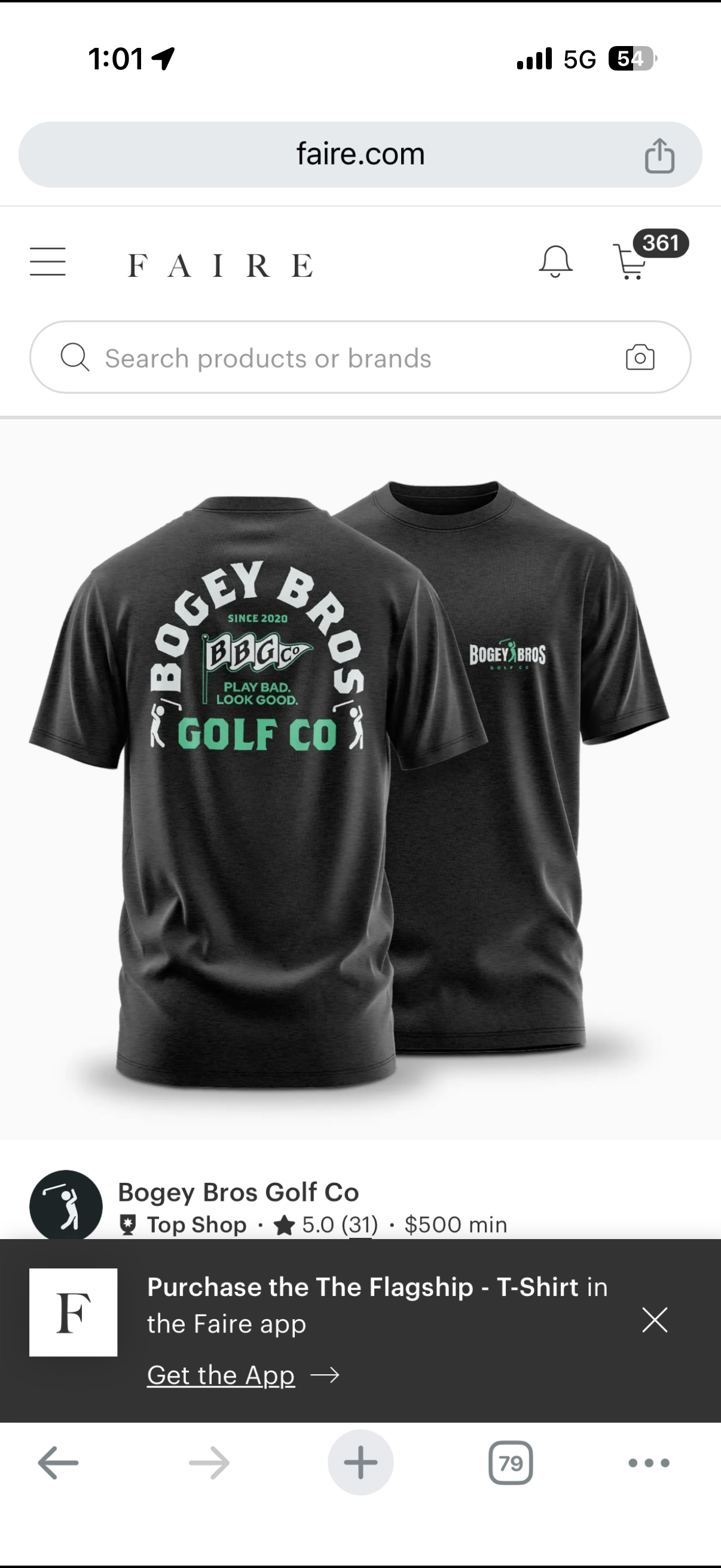 Bogey Bros Golf Co Flagship T-shirt