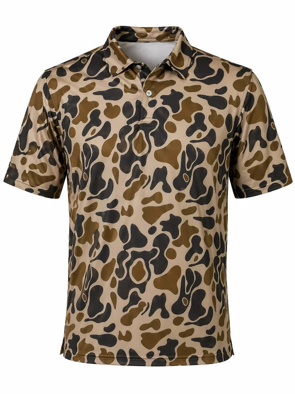 Prairie Oaks Traditions Camo Olive Polo