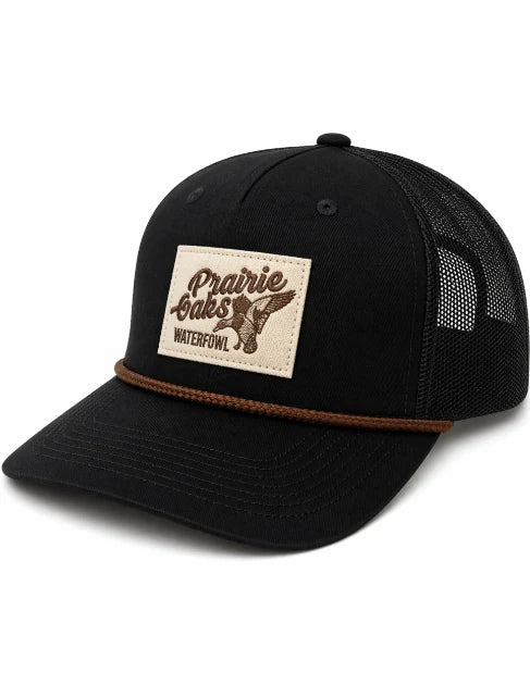 Prairie Oaks Vintage Logo Woven Label Rope Hat