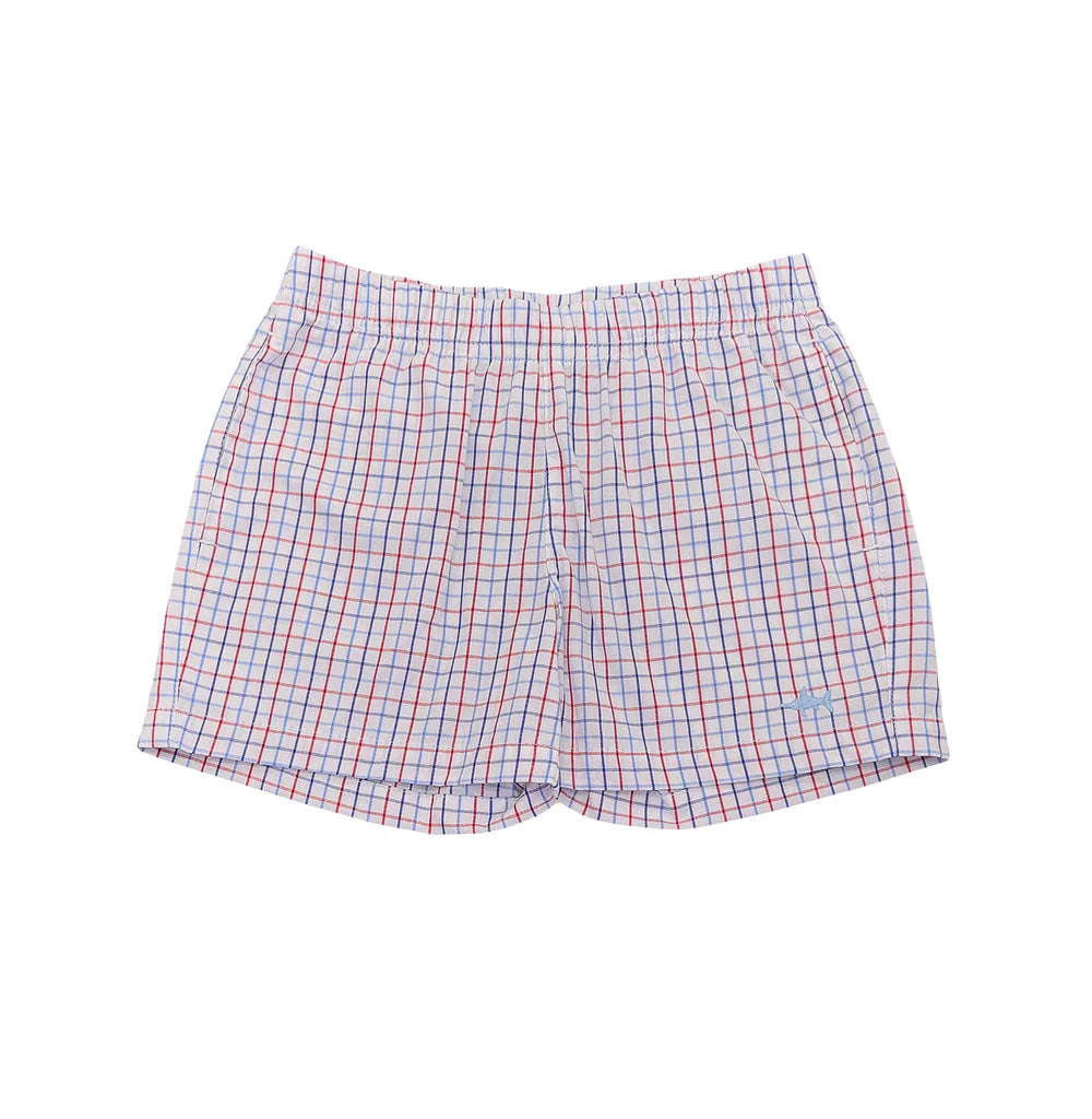 Saltwater Boys Patriotic Plaid Naples Shorts