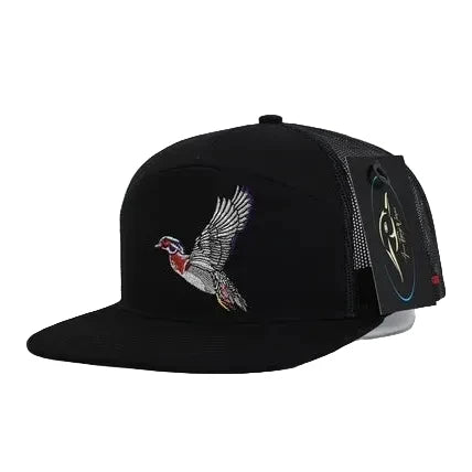 American Flyway Waterfowl Flying Wood Duck 7 Panel Hat