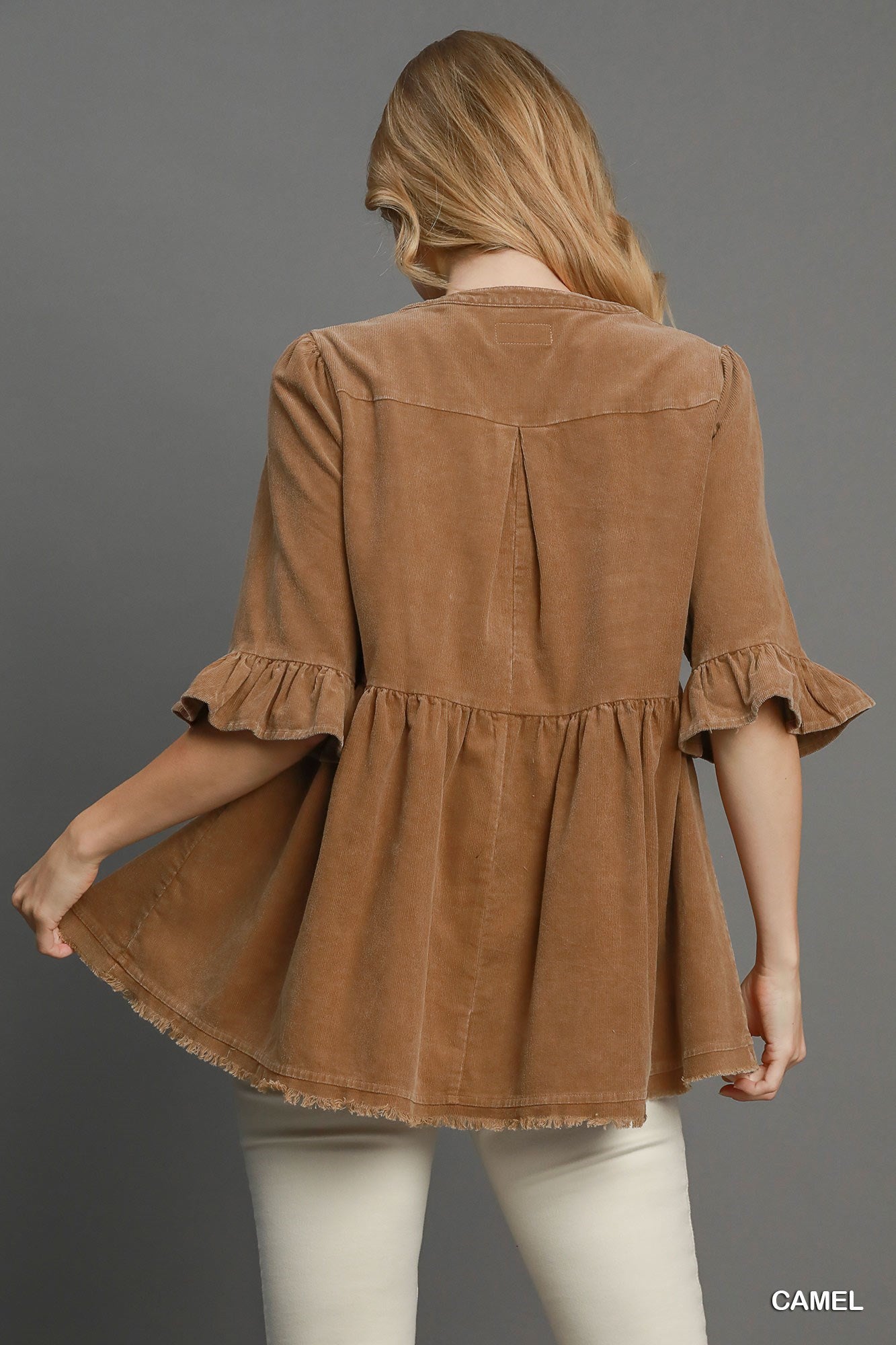 Let's Be Neutral Corduroy Top