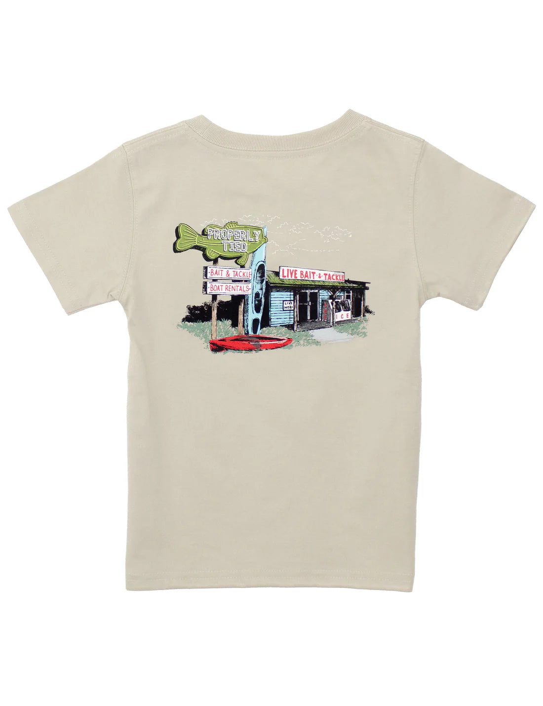 Properly Tied Bait Shop SS Tee in Linen