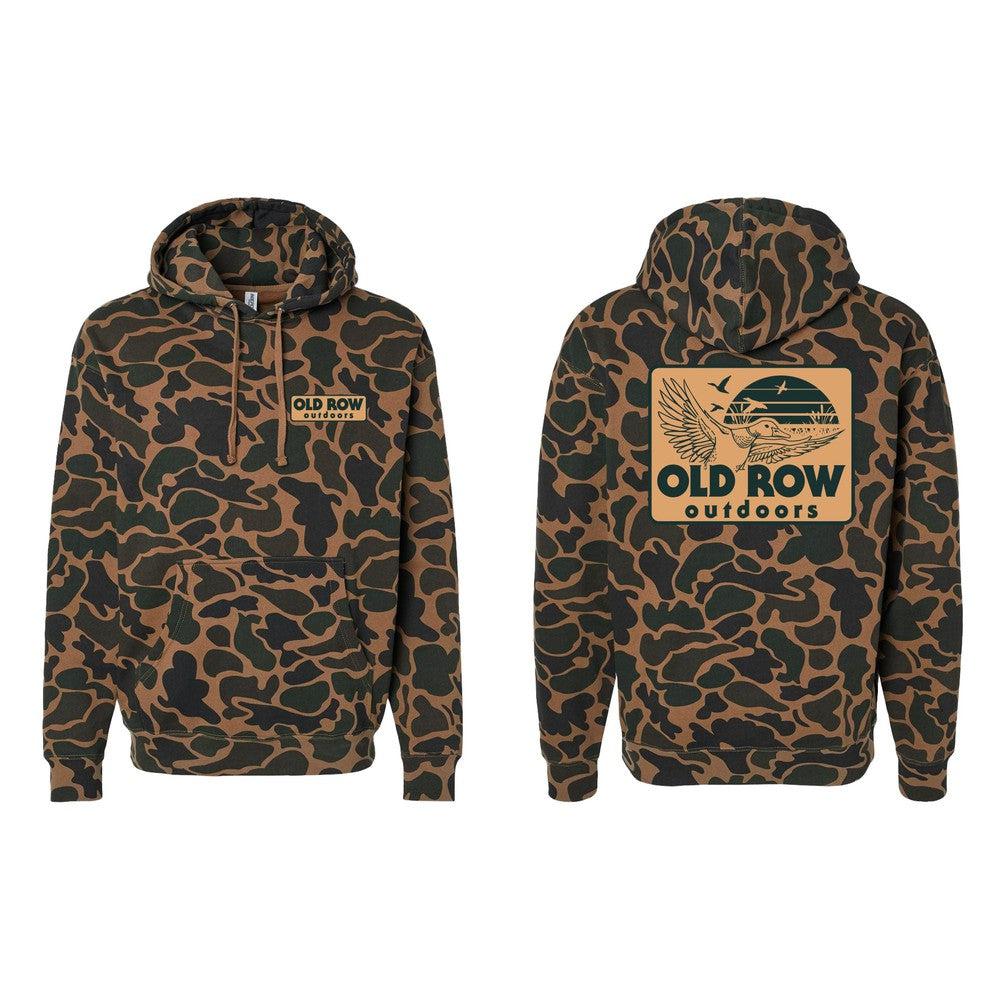 Old Row Outdoors Badge Duck Camo Hoodie in Camo