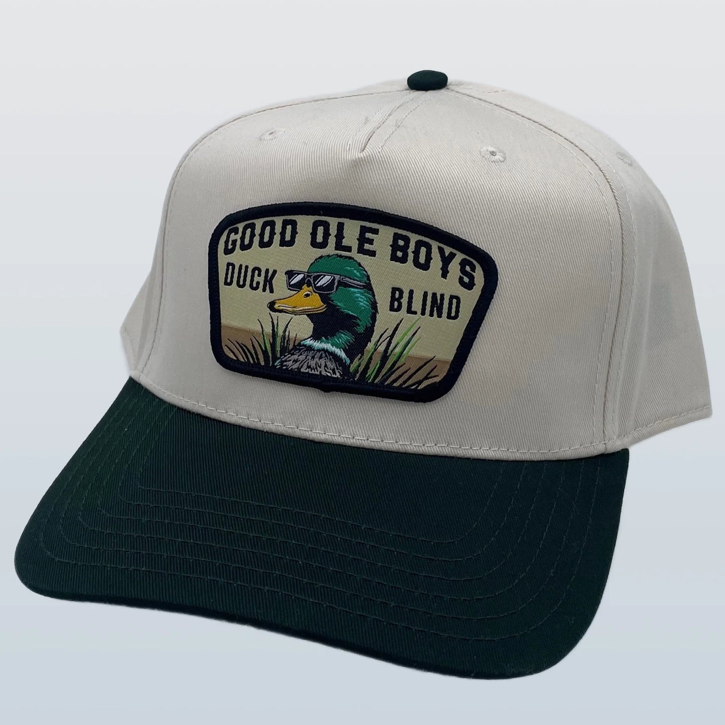 Duck Blind Patch Hat Natural/Green