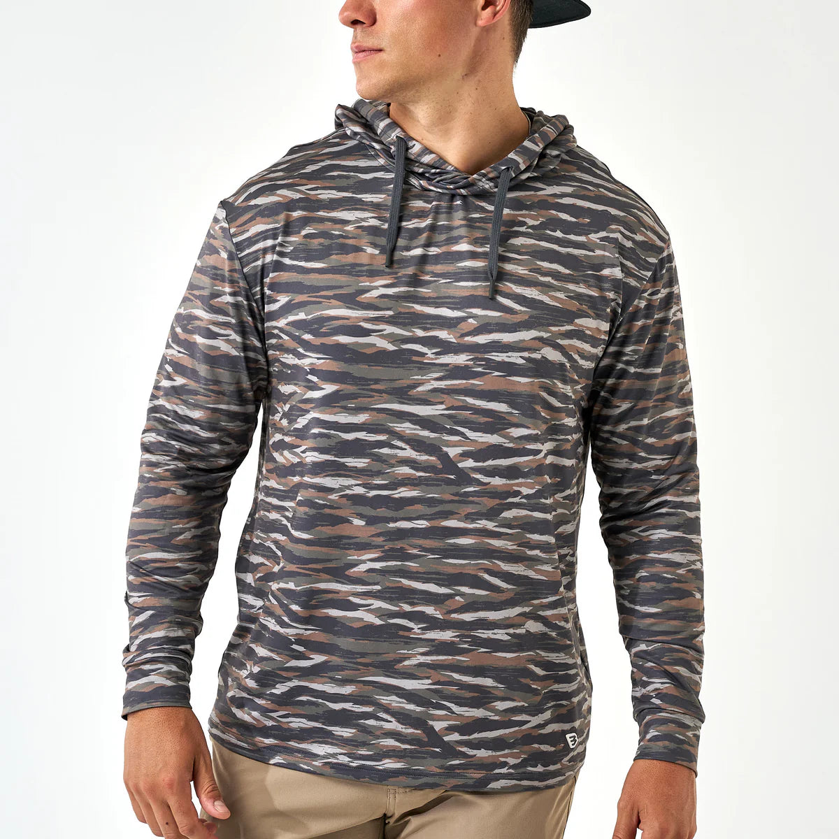Burlebo Performance Hoodie Tiger Stripe Wetland Camo