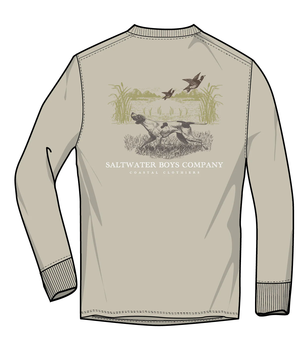 Saltwater Boys Hunting Dog L/S Tee