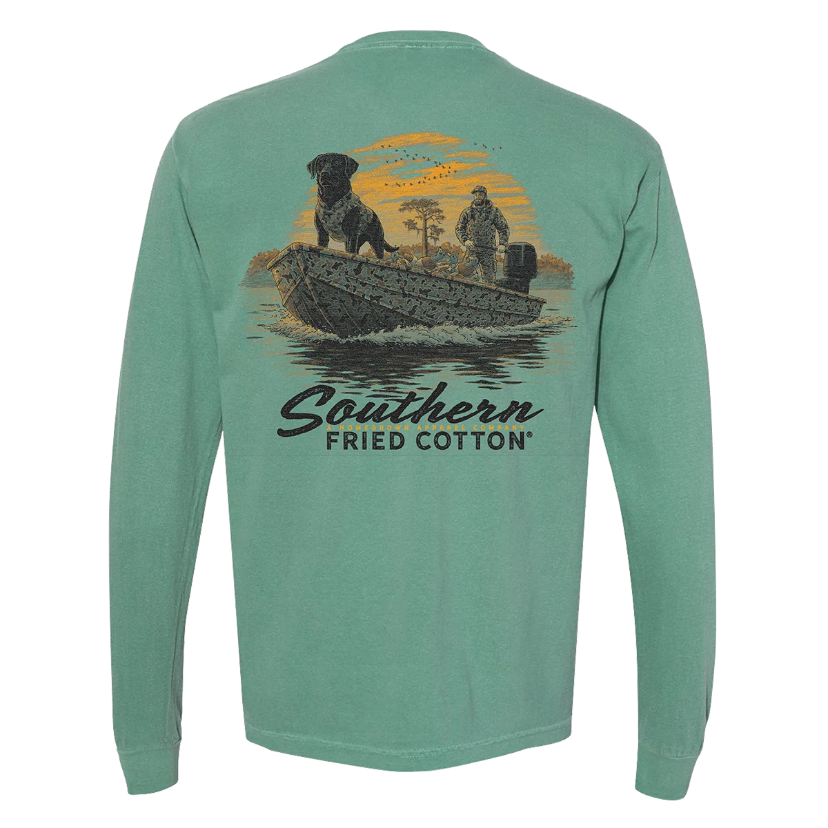 Southern Fried Cotton Marsh Guide LS Light Green