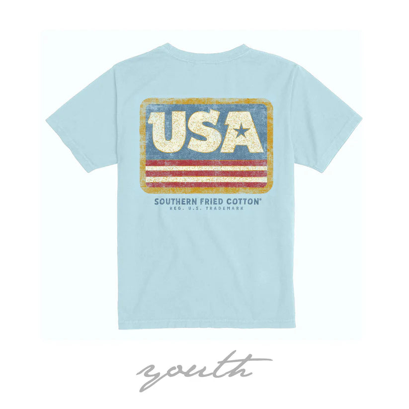 Southern Fried Cotton USA Patch Youth Tee