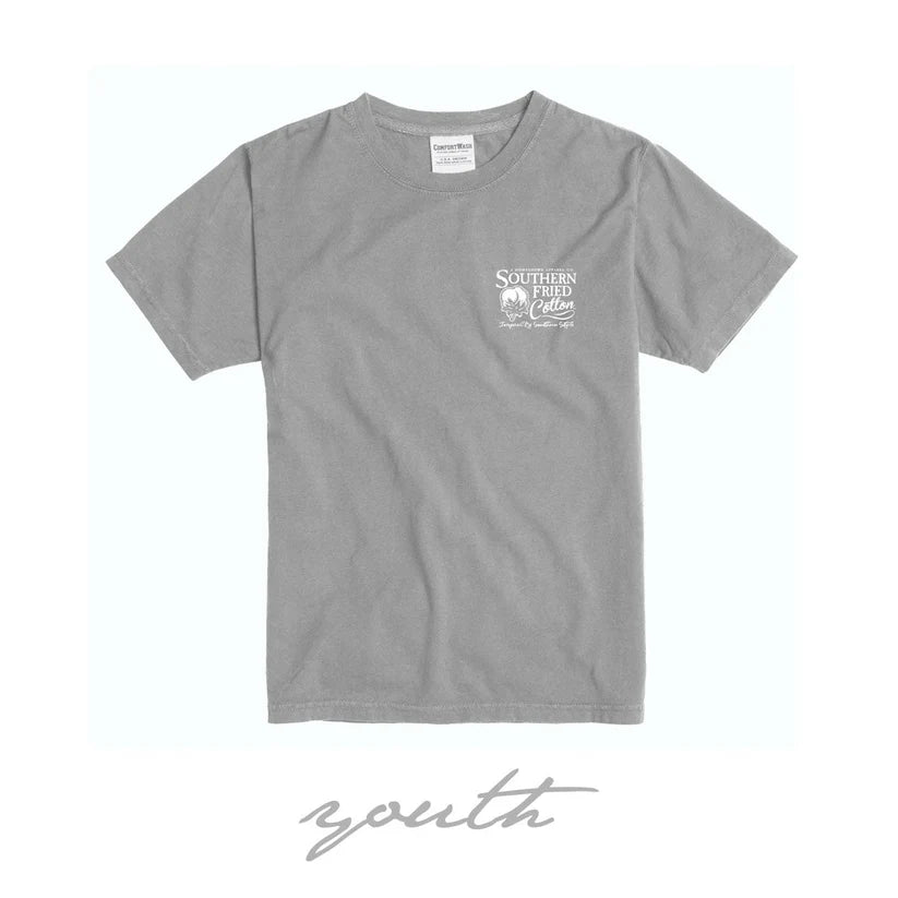 Southern Fried Cotton Old School Fish Camo Youth Tee